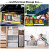Mobile Storage Box wit Lid Folding Stackable 30/42L Lidded Plastic Crate Tub Box