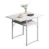 2-Tier Extendable Computer Desk Breakfast Dining Table for Small Space Foldable