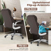 Swivel PU Leather Computer Desk Chair Ergonomic Office Chair-Brown