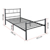 Simple Budget metal bed Single bed Frame w/Mattresses Option Bedroom Furniture