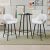 2PCS Barstools Padded Upholstered Dining Chair Breakfast Bar Seating for Cafe