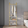 Heavy Duty Industrial Pipe Clothes Rail Hanging Open Wardrobe Shoe Rack Showroom