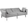 Modern Fabric Sofa Bed 3 Seater Click Clack Living Room Recliner Couch Sofa Grey