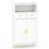 Kitchen Storage Cabinet 2 Door Buffet Sideboard with 2 Drawers White