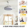 42" Modern LED Ceiling Fan with Lighting LED Light Adjustable Wind Speed Remote