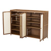 Shoe Storage Cabinet Cupboard Shoes Shelf Wooden Footwear Rack Holder Organiser
