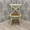 Cream Cross Back Dining Chair Set of 6 Comfortable & Stylish Wooden Home Cafe