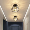 Rustic Flush Mount Ceiling Lantern Light Lampshade Pendant Lamp Hallway Bedroom