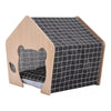 Large Wood Dog Kennel House Cage Crate In/Outdoor Shelter Pet Hutches Iron Door