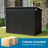 Garden Utility Tool Shed Organizer Galvanized Metal Frame-Grey