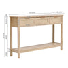 Console Table 3 Drawer Wooden Shelf Hallway Storage Side Desk Furniture Entraway