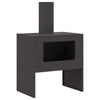 Fire Pit with Chimney Black 60x40x96 cm Steel