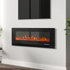 Electric Heater 50In LED Fireplace Wall Mounted Inset Standing Media Log Fire