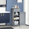 Bathroom Storage Cabinet Floor Standing Wooden Cupboard w/ Single Door & Drawer