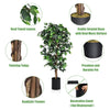 6FT Ficus Tree Artificial Plant Tree Decorative Plant Home Office Decoration