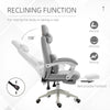 Home Office Chair Swivel Desk Chair with Adjustable Height Footrest Grey