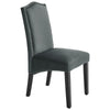 2/4x Grey Dining Chairs Kitchen Seat High Back Velvet Upholstered Knocker Back