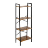 Bookcase Display Storage Shelving Unit Stand 4/5 Tier Steel Frame Ladder Shelf