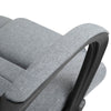 Vinsetto Linen Office Chair 360° Swivel High Back Wide Adjustable Seat Grey