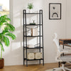 Ladder Shelf Bookcase Unit Stand 5 Tier Steel Frame Display Storage Shelving