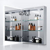 Illuminated Bathroom Mirror Cabinet with Socket Demister LED Dimmable 500×700mm