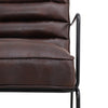 Mid-Century Modern Upholstered Distressed PU Leather Armchair Chair w/Metal Base