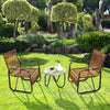 3Pcs Outdoor Rattan Sofa Set Garden Patio Furniture Set with Adjustable Feet