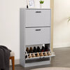 3 Drawer Shoe Cabinet Storage Cupboard Unit Shoe Rack Wooden Stand Organiser