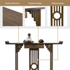 Industrial Console Table Rustic Wood Side Table Hallway Storage Shelf w/ Drawers