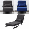 Folding Single Sofa Chair Bed Fabric Sofabed Occasional Lounge Chaise Guest Sofa