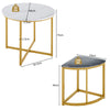 Dining Table and Chairs Set of 4 Space-Saving Kitchen Table Stools w/ Metal Legs