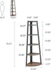 Tribesigns 70 inch Tall Corner Shelf, 5 Tier Rustic Corner Bookshelf
