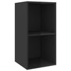 SVV 3 Piece TV Cabinet Set High Gloss Black Engineered Wood