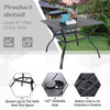 5 Piece Patio Dining Set Outdoor Chairs and Table with Umbrella Hole for Yard