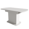 Extendable Oval Dining Table 110/130cm with Storage Compartments, Space-Saving