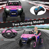 Costway Kids Electric Ride On Car 2-Seater 12V Battery Powered UTV-Pink