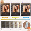 Black Dressing Table with LED Mirror 7 Drawers and 8 Shelves Vanity Makeup Desk