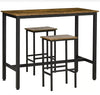 Breakfast Bar Table And Stools Kitchen Dining Room 2 Seater Industrial Furniture