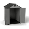 Storage-Focused 6x8FT Gabled Plastic Tool Shed With Foundation Combination Lock