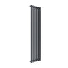 Vertical Radiator 1600 x 360 mm Grey Single Oval Column Central Heating Tall Rad
