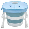 Folding Bathtub Portable Bath Tub Adult Spa Sauna Soaking Barrel 113/138/153cm