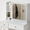Dressing Table Wood Makeup Desk with Slide Mirror 5 Drawers Stool Bedroom White