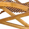 Deck Chair with Footrest Acacia Wood Outdoor Garden Recliner Sunlounger