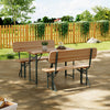Foldable Outdoor Garden Beer Table and Benches Set Picnic Bistro Chair Furniture