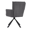 Modern Upholstered Frosted Velvet Swivel Armchair Lounge Chair with Metal Legs