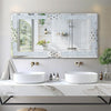 Crushed Diamond Wall Mirror 100x70cm Large Crystal Silver Sparkly Full Length