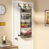 Over The Door Kitchen Cupboard & Pantry Tin Jar Spice Storage Holder Shelf Rack
