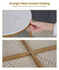 Industrial Round Coffee Table White Marble Effect End Table Modern Center Table