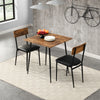 Dining Table and 2 Chairs with Padded 3PCS Bar Kitchen Breakfast Furniture Set