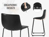 2x Breakfast Bar Stools Bar Kitchen Pub Stools Chairs with Backrest Metal Legs